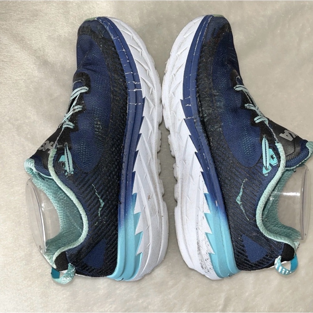 Hoka‎ One One Bondi 5 Womens 9.5 Blue Lace Up Athletic Running Shoes Sneakers. - Picture 10 of 16